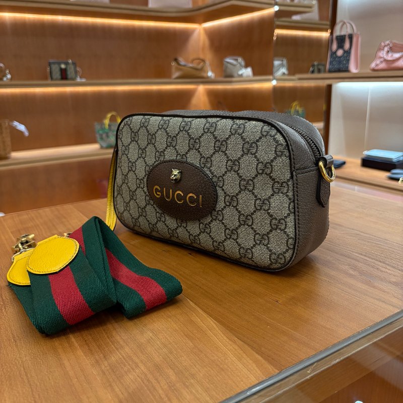 【現貨|快速出貨】Gucci Neo Vintage GG Supreme Messenger Bag|復古老花斜背包|郵差包設計|男女通用-1