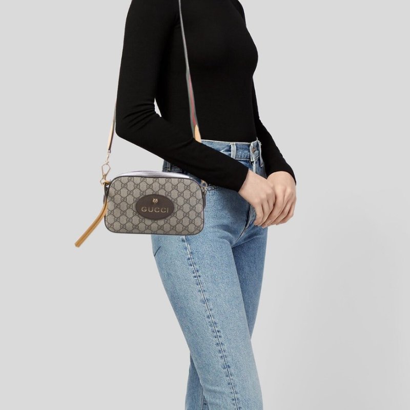 【現貨|快速出貨】Gucci Neo Vintage GG Supreme Messenger Bag|復古老花斜背包|郵差包設計|男女通用-14