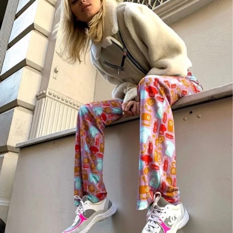 Chanel香奈兒 灰色麂皮拼粉色雙C女款運動鞋 37碼全新專櫃正品-5