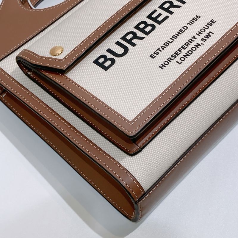 TW4535 Burberry 巴寶莉 迷你 雙拼色手提斜挎包 Mini Pocket Tote Bag-22