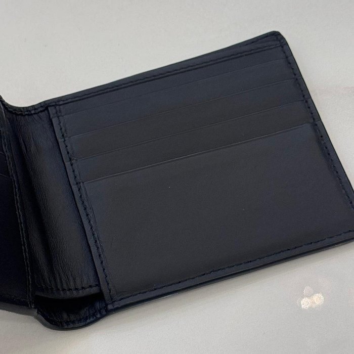 *SHIHNA名牌精品* Bottega Veneta黑色編織小牛皮短夾-4