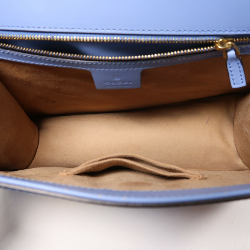 GUCCI 牛皮皮革Sylvie Medium金扣手挽肩背兩用袋-4