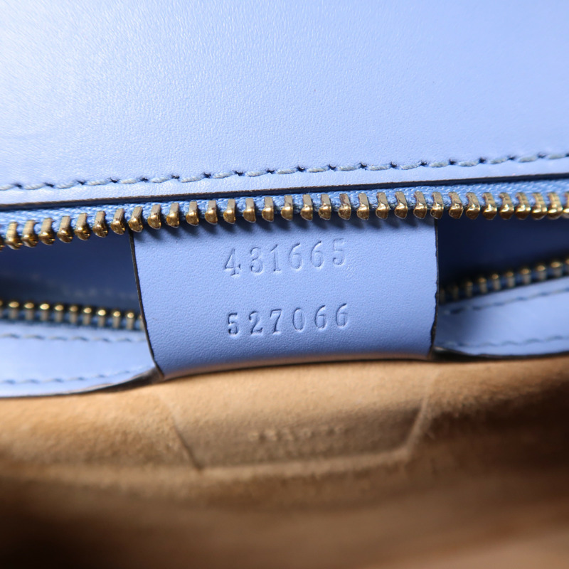 GUCCI 牛皮皮革Sylvie Medium金扣手挽肩背兩用袋-6