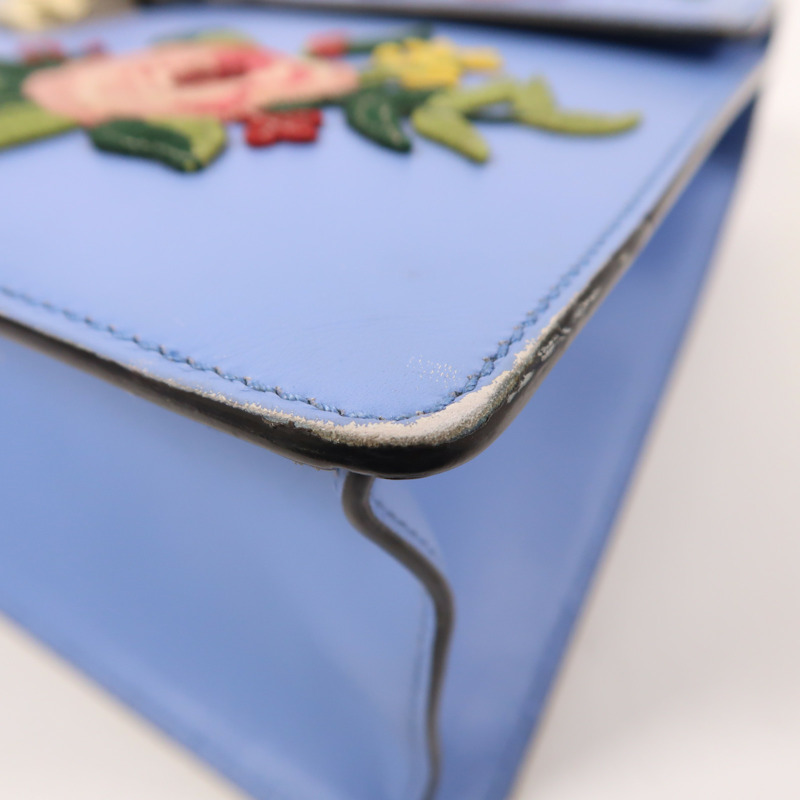 GUCCI 牛皮皮革Sylvie Medium金扣手挽肩背兩用袋-9