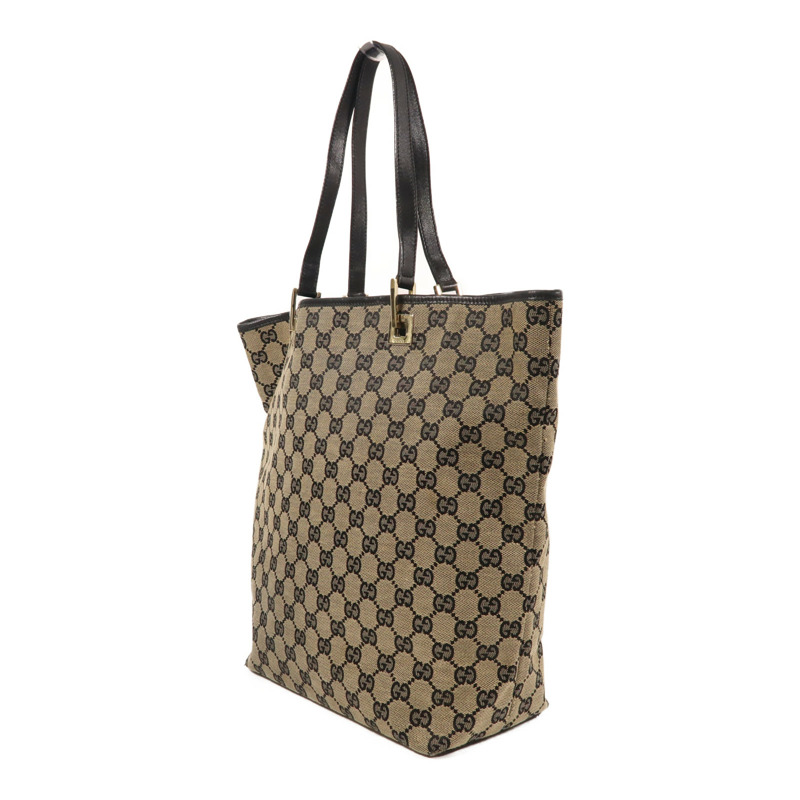 GUCCI 帆布Tote Bag金扣肩背袋-2