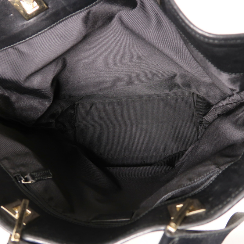 GUCCI 帆布Tote Bag金扣肩背袋-4