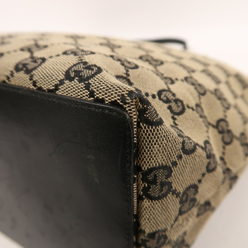 GUCCI 帆布Tote Bag金扣肩背袋-9