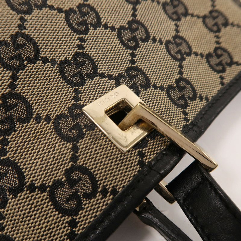 GUCCI 帆布Tote Bag金扣肩背袋-14