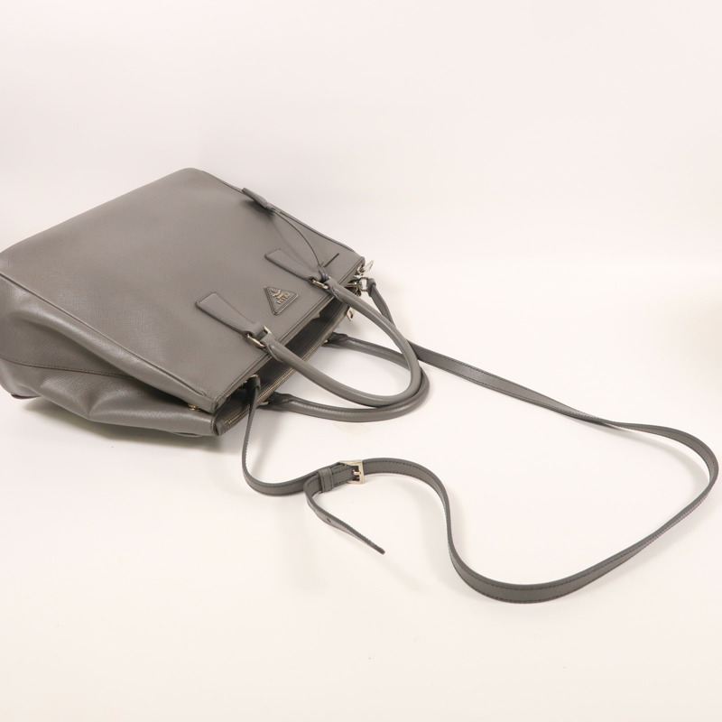 PRADA 牛皮皮革Killer Bag銀扣手挽肩背兩用袋-7