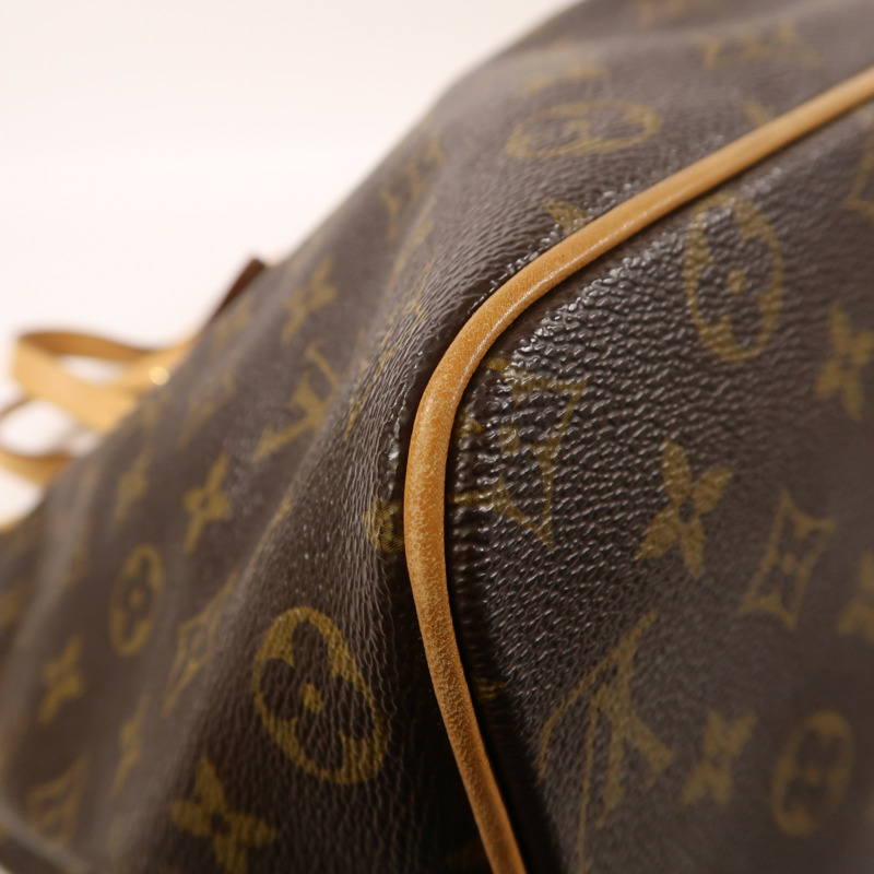 LOUIS VUITTON Monogram Palermo GM金扣手挽肩背兩用袋棕色-12
