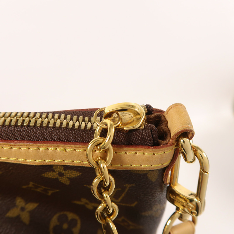 LOUIS VUITTON Monogram Palermo GM金扣手挽肩背兩用袋棕色-16