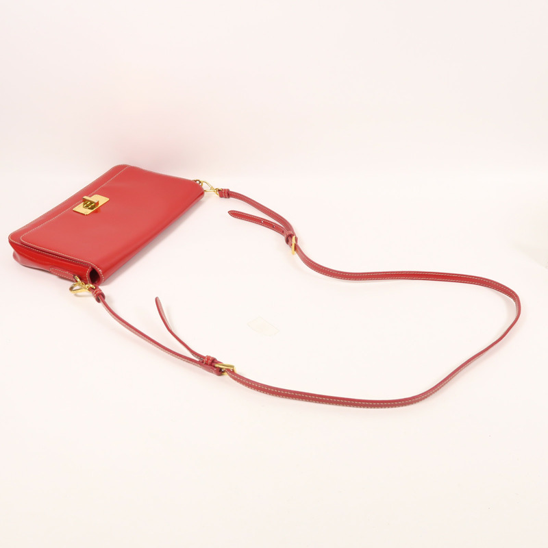 PRADA Saffiano Vernice Shoulder Bag金扣肩背袋-8