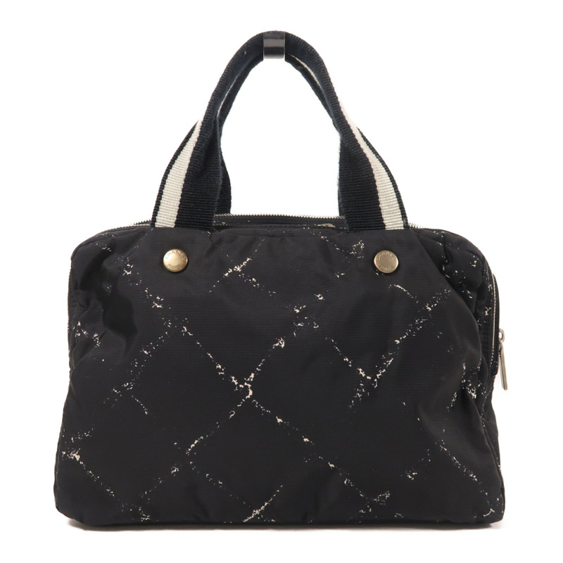 CHANEL 尼龍Hand Bag銀扣手挽袋-1