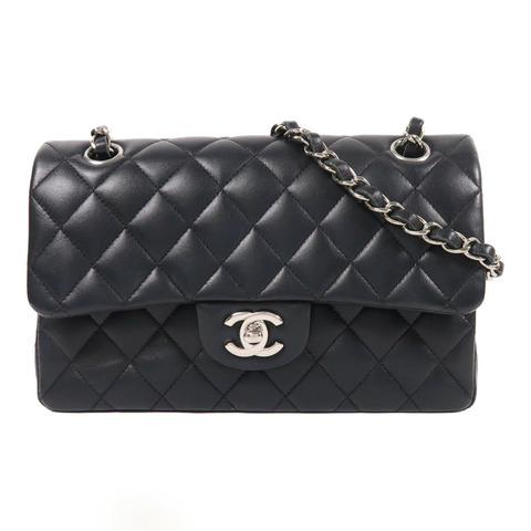 CHANEL 羊皮皮革Classic 23銀扣鏈帶肩背袋