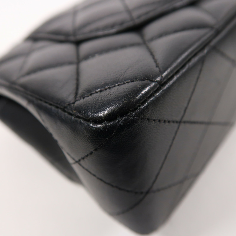 CHANEL 羊皮皮革Classic 23銀扣鏈帶肩背袋-12