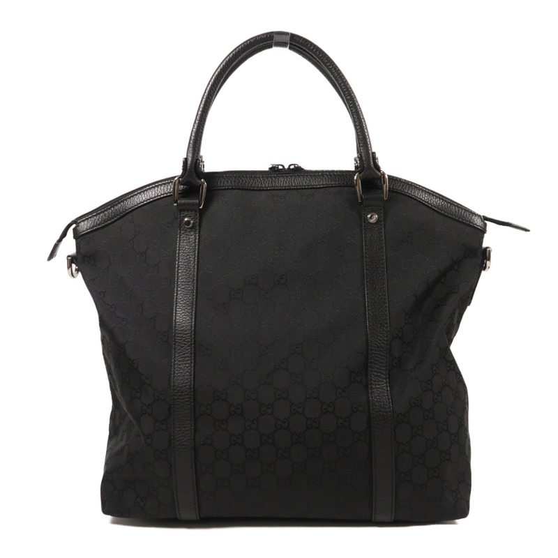 GUCCI 帆布2 Way Shoulder銀扣手挽肩背兩用袋-1