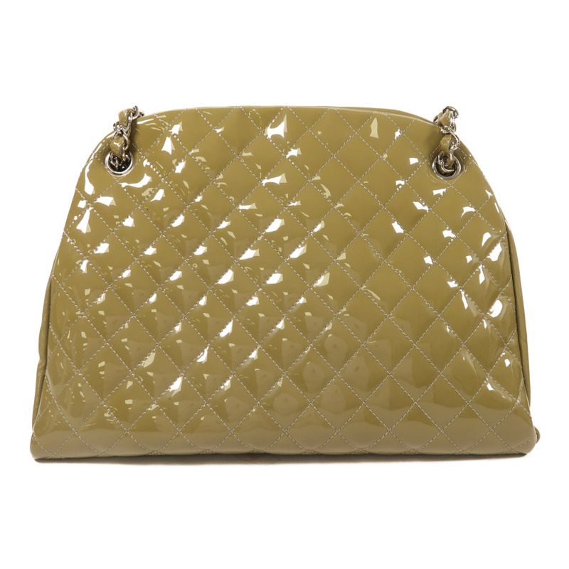 CHANEL 漆皮皮革Chain Shoulder銀扣鏈帶肩背袋-1