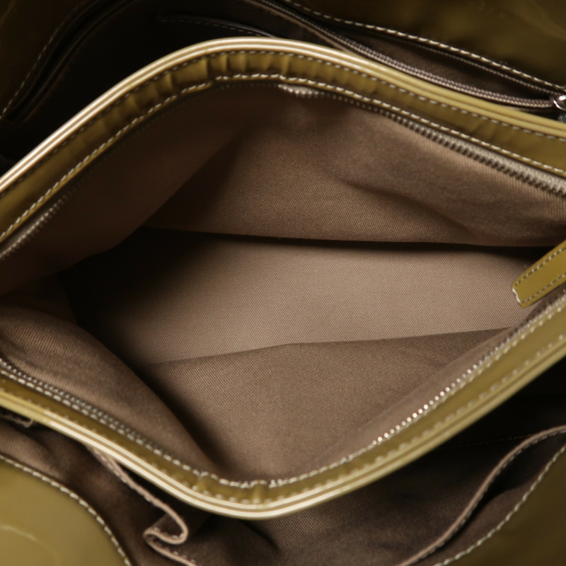 CHANEL 漆皮皮革Chain Shoulder銀扣鏈帶肩背袋-5