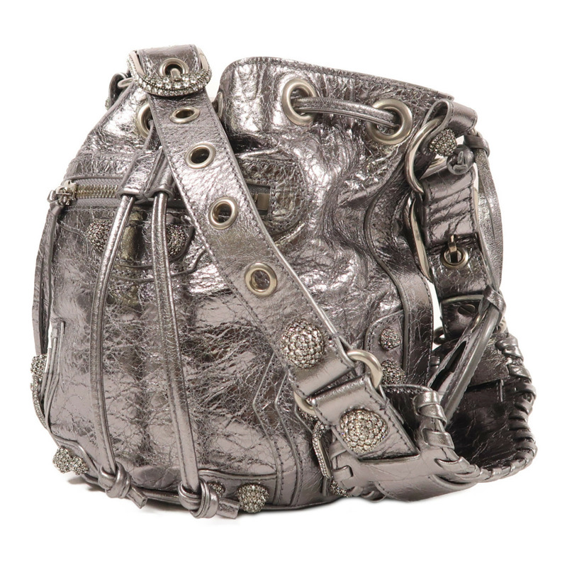 BALENCIAGA 牛皮皮革Le Cagole Xs Bucket銀扣肩背袋-2