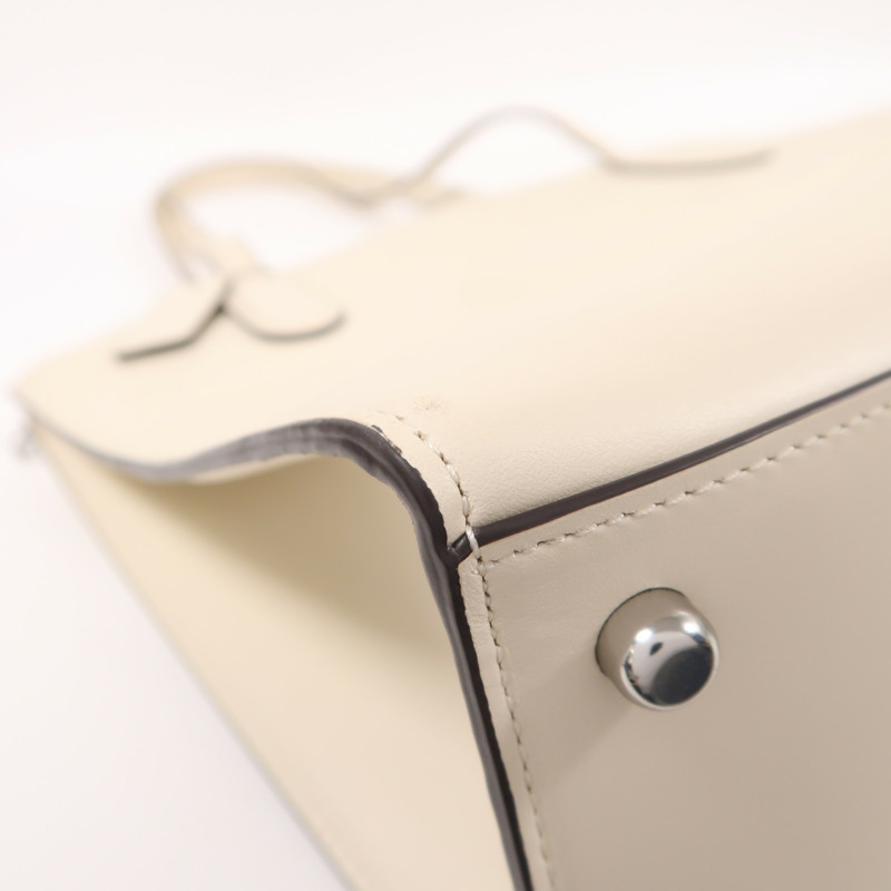 COACH 牛皮皮革Tote Bag銀扣肩背袋-8