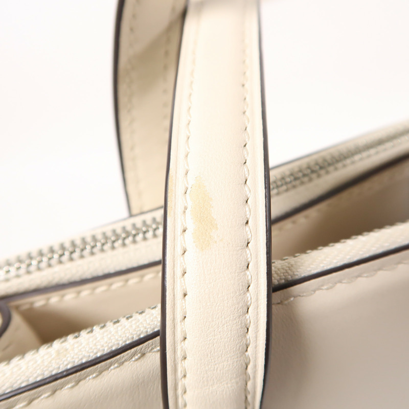 COACH 牛皮皮革Tote Bag銀扣肩背袋-11