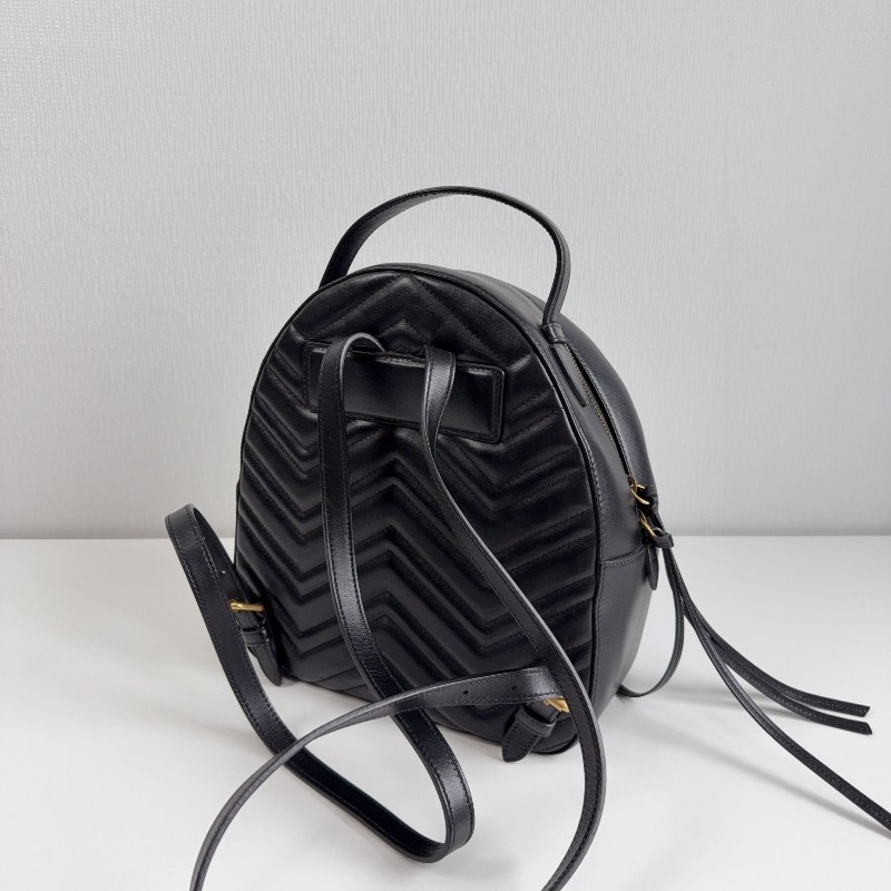 Gucci 黑金marmont馬蒙雙G後背包-2