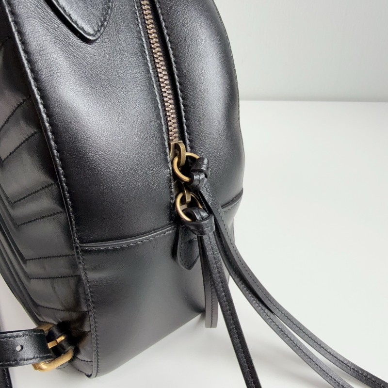 Gucci 黑金marmont馬蒙雙G後背包-12