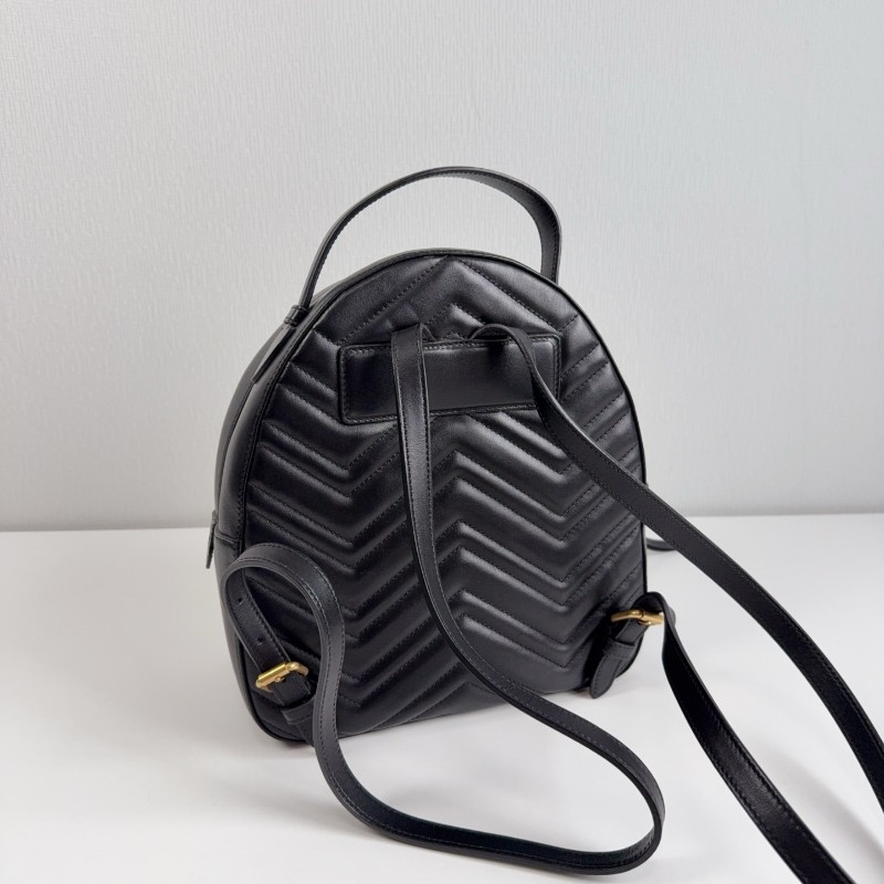 Gucci 黑金marmont馬蒙雙G後背包-19