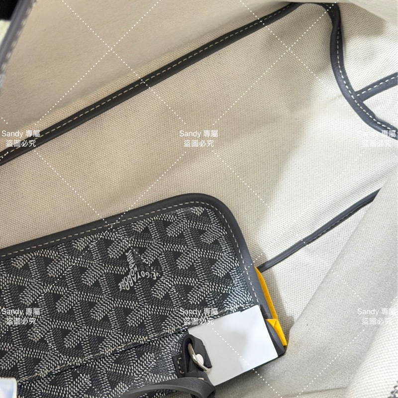 Goyard 狗牙hobo 灰色 全新全配-9