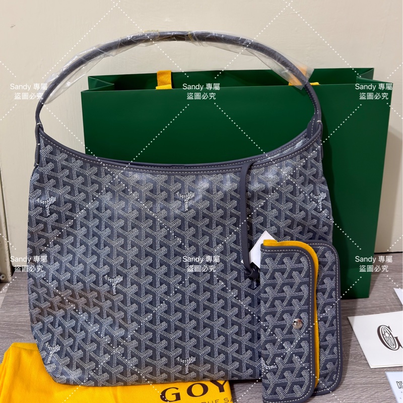 Goyard 狗牙hobo 灰色 全新全配-10