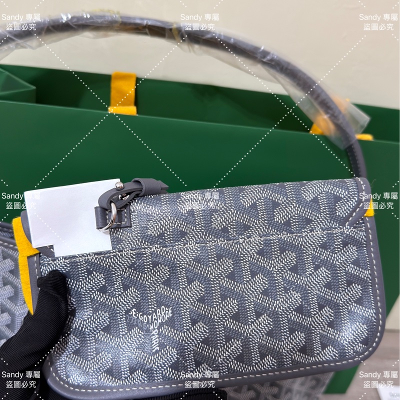 Goyard 狗牙hobo 灰色 全新全配-21