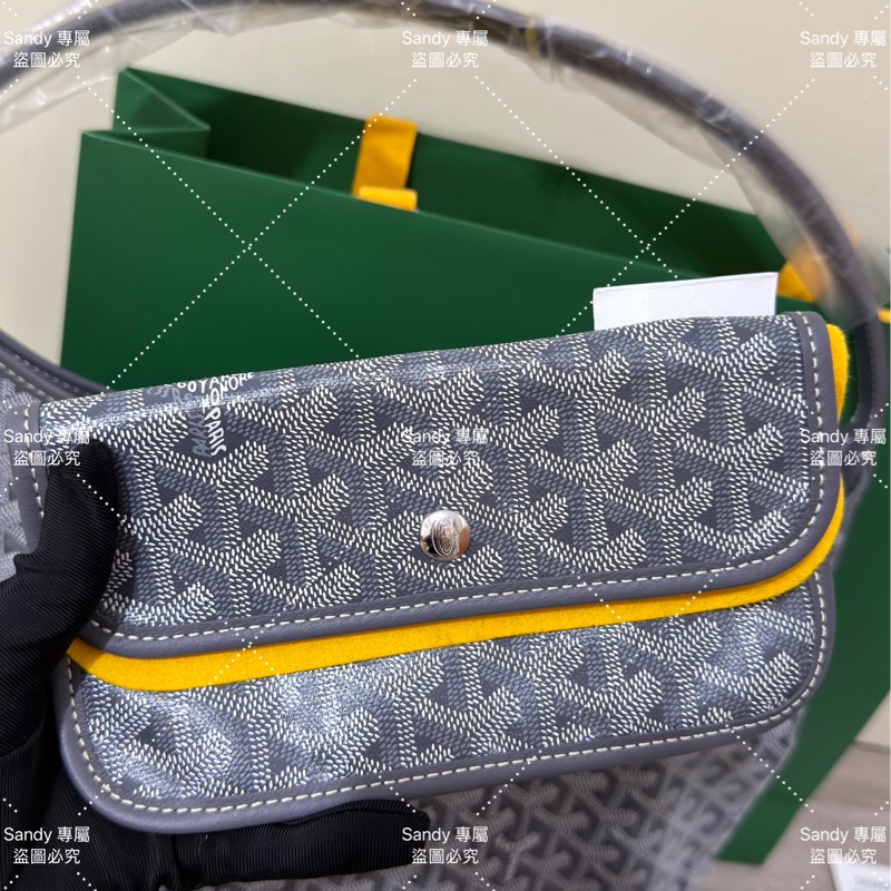 Goyard 狗牙hobo 灰色 全新全配-36