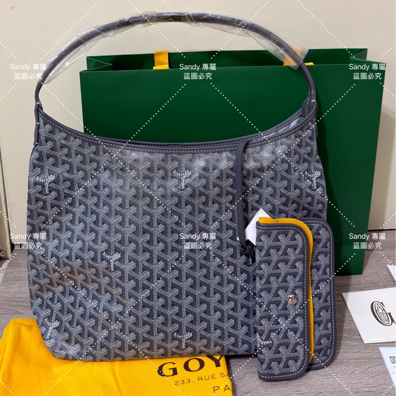 Goyard 狗牙hobo 灰色 全新全配-38