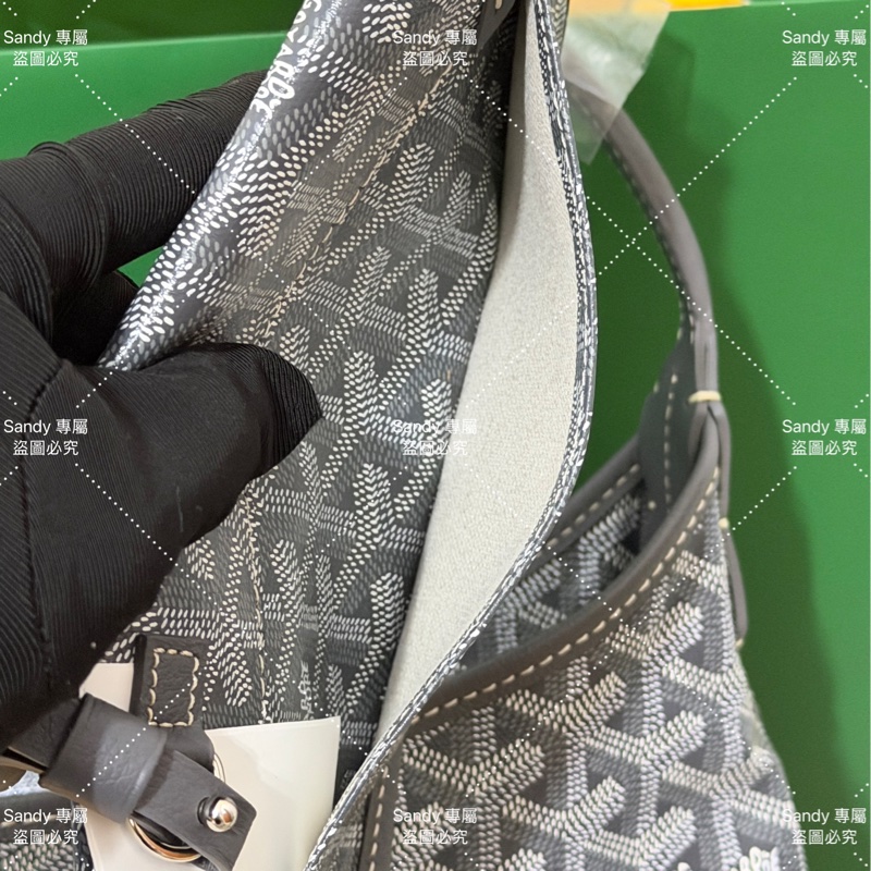 Goyard 狗牙hobo 灰色 全新全配-43