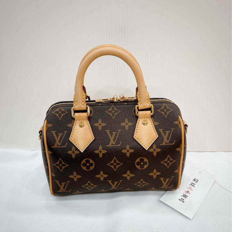 莉亞精品♡ LV speedy 20 粉背袋 九新美包-1