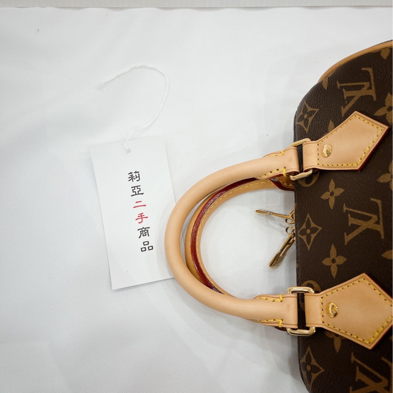莉亞精品♡ LV speedy 20 粉背袋 九新美包-10