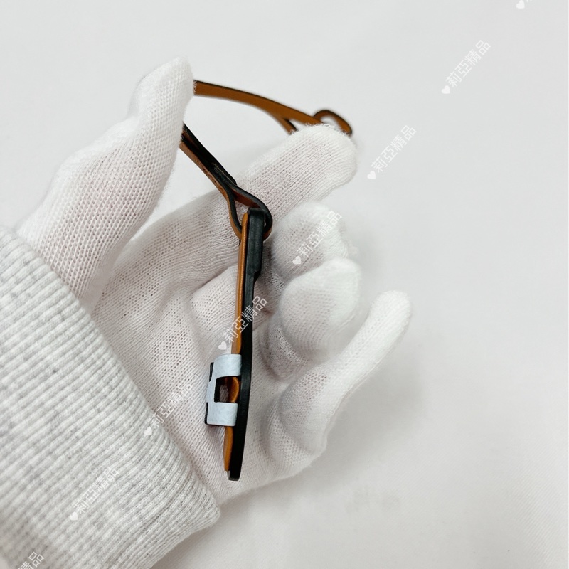 莉亞精品♡ Hermes Oran 拖鞋皮革吊飾  淺藍色 近新美品-3