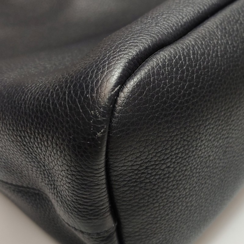 Prada 牛皮三角徽標鏈條黑色肩背包-12