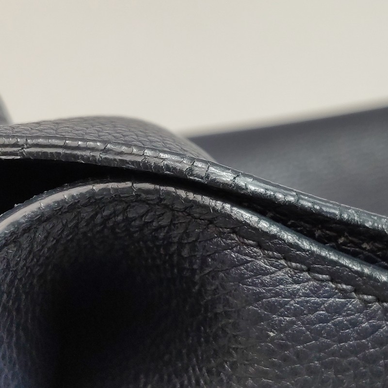 Prada 牛皮三角徽標鏈條黑色肩背包-13