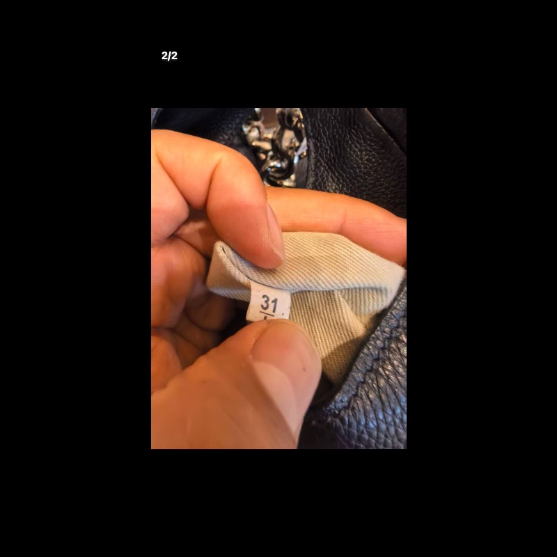 Prada 牛皮三角徽標鏈條黑色肩背包-14