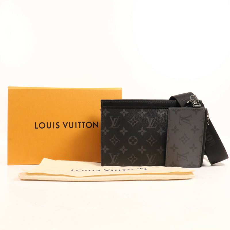 LOUIS VUITTON Monogram Eclipse Gaston銀扣肩背袋-8