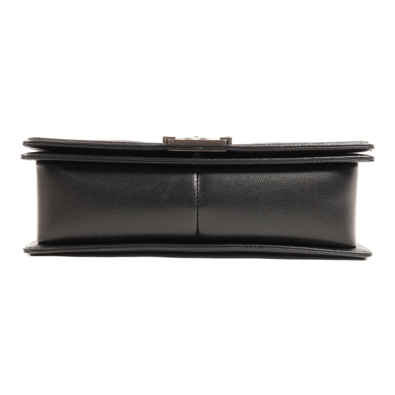 CHANEL 牛皮皮革Boy 28銀扣肩背袋-3