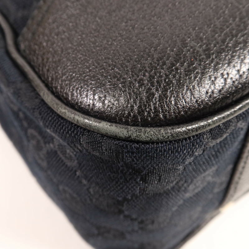 GUCCI 帆布Tote Bag銀扣肩背袋-12