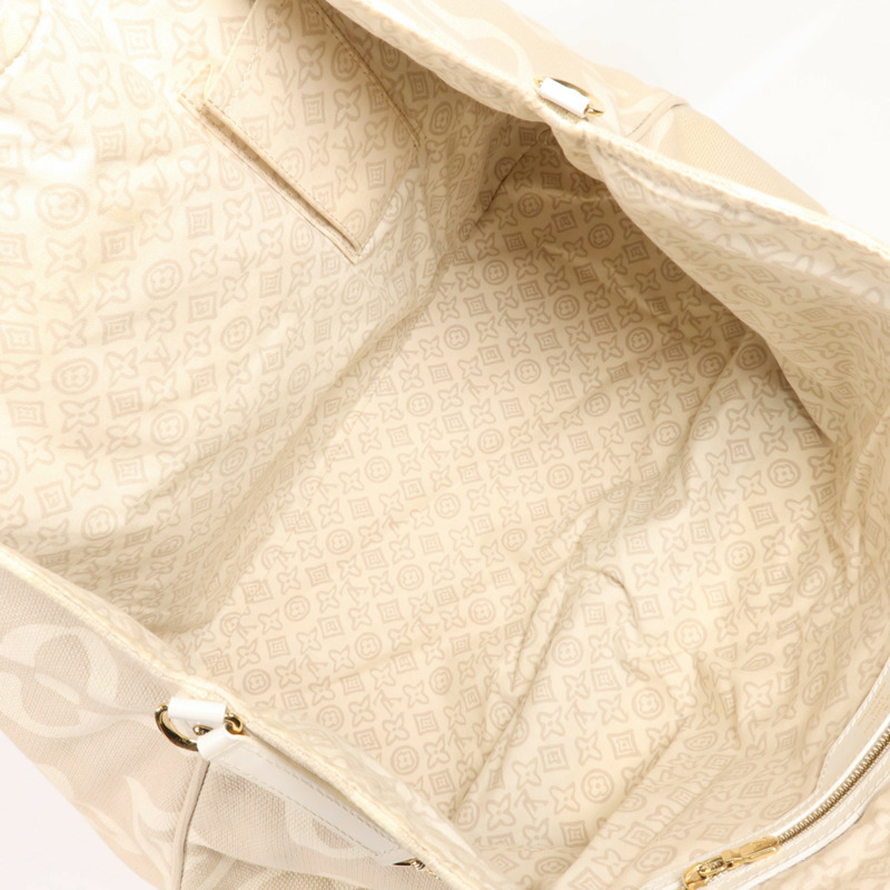 LOUIS VUITTON 帆布Tahitienne GM金扣肩背袋-4