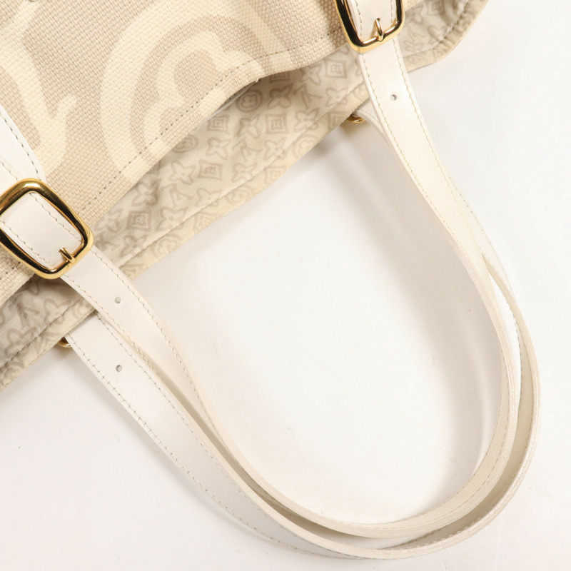 LOUIS VUITTON 帆布Tahitienne GM金扣肩背袋-7