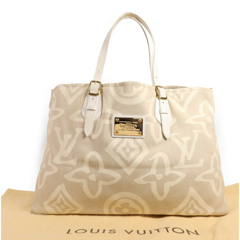 LOUIS VUITTON 帆布Tahitienne GM金扣肩背袋-8