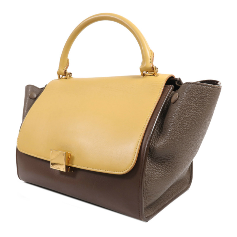 CELINE 牛皮皮革Trapeze Small金扣手挽肩背兩用袋-2