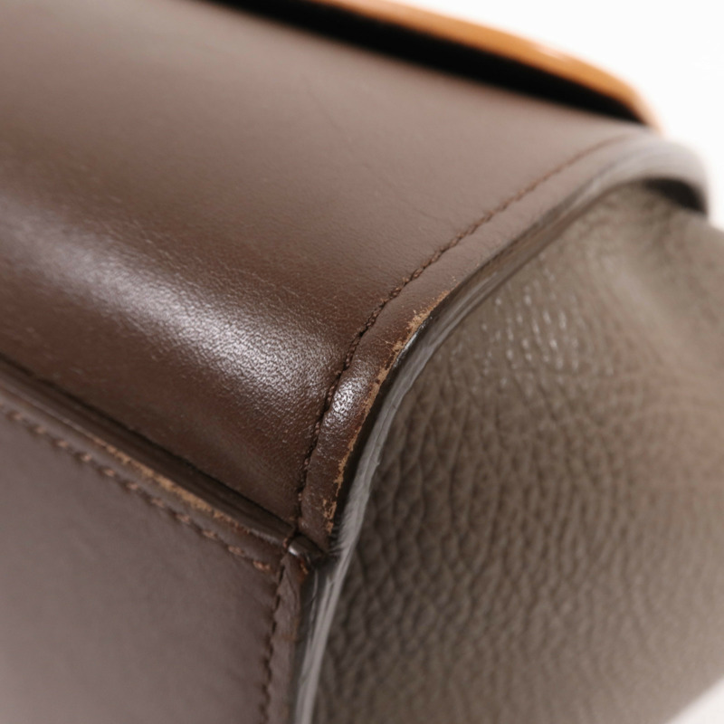 CELINE 牛皮皮革Trapeze Small金扣手挽肩背兩用袋-9