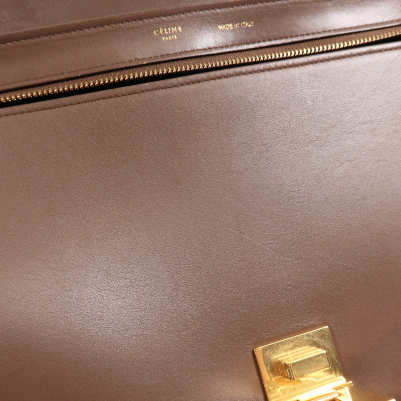 CELINE 牛皮皮革Trapeze Small金扣手挽肩背兩用袋-17