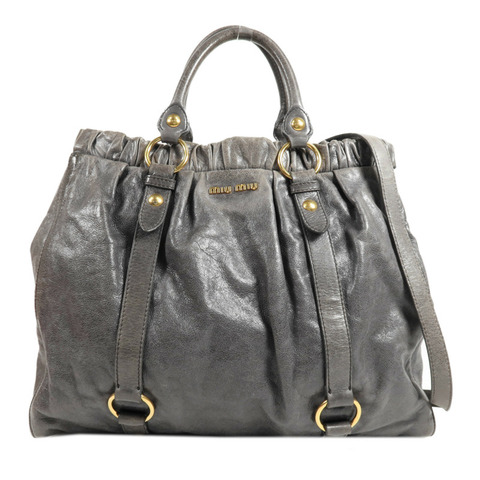 Miu Miu 牛皮皮革Shoulder Bag金扣手挽肩背兩用袋